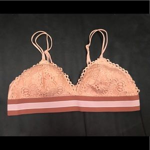 Aerie Coral Lace Bralette